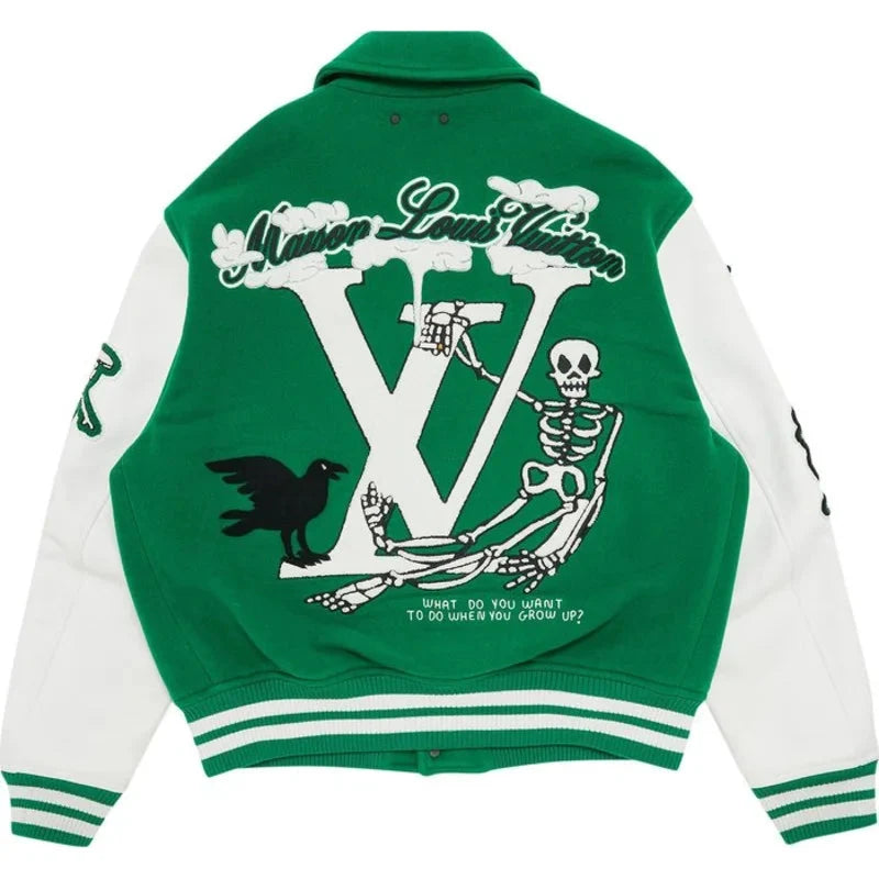 Louis Vuitton Skully Varsity Jacket Vintage Jacket