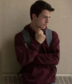 13 Reasons Why Dylan Minnette Maroon Hoodie Daroosh