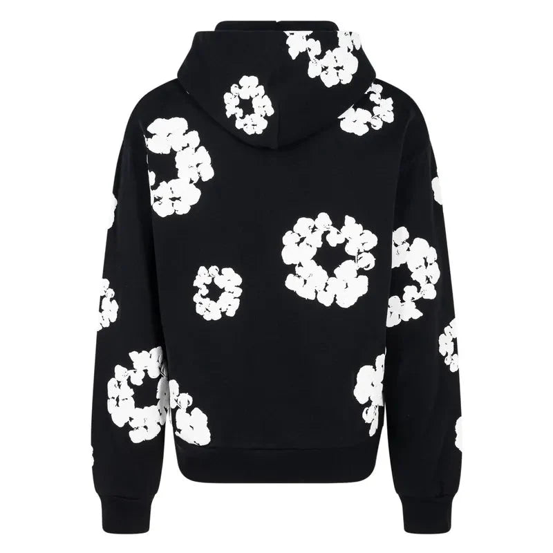 Denim Tears Wreath-Print Pullover hoodie Vintage Jacket