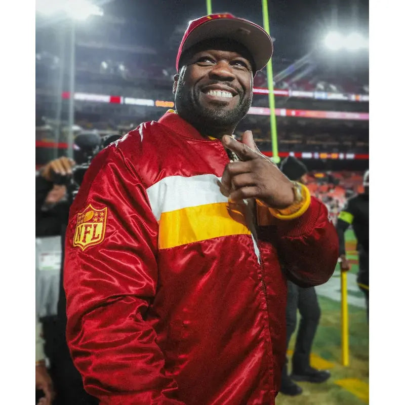 50 Cent Washington Commanders Red Jacket