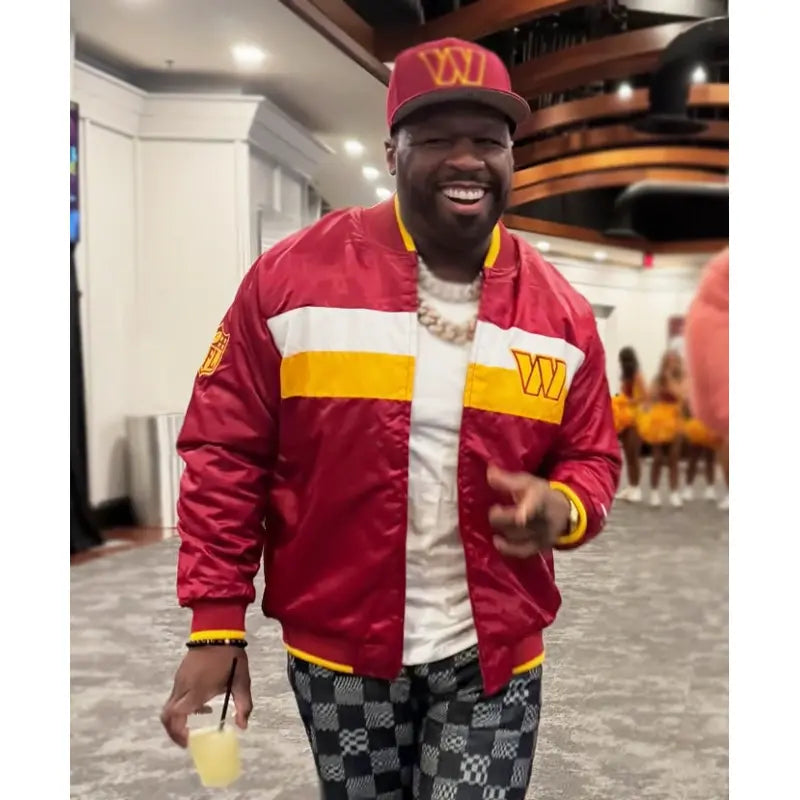 50 Cent Washington Commanders Red Jacket