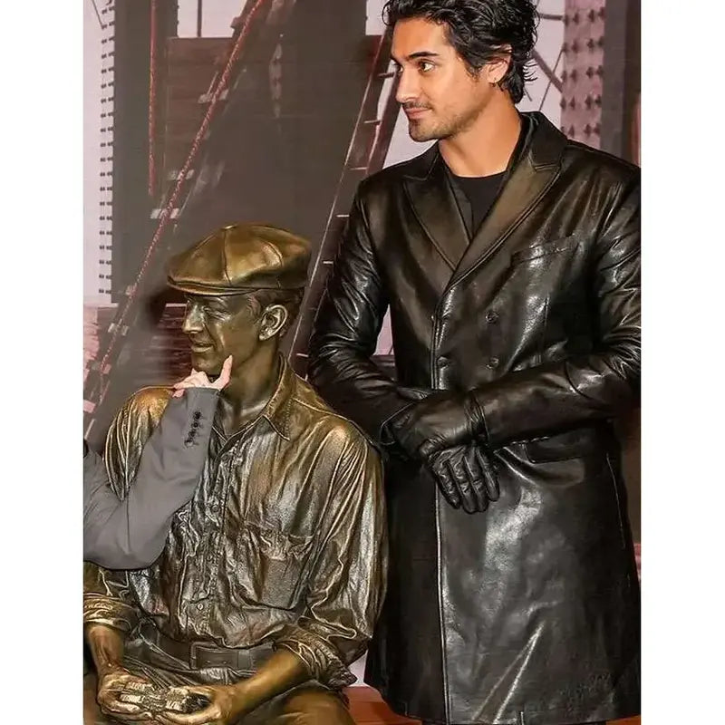 56 Days Oliver Kennedy Black Leather Coat