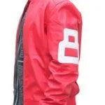 8 Ball Pink Leather Bomber Jacket Daroosh