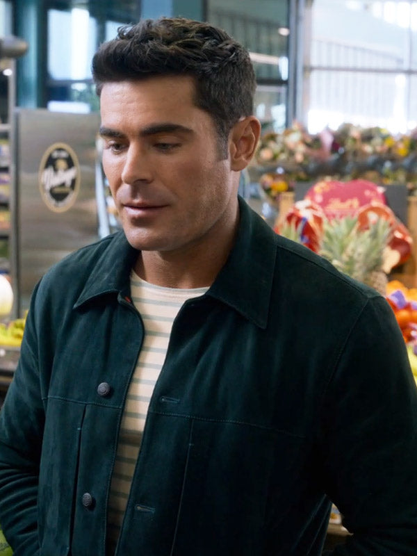 A Family Affair 2024 Zac Efron Suede Leather Jacket Daroosh