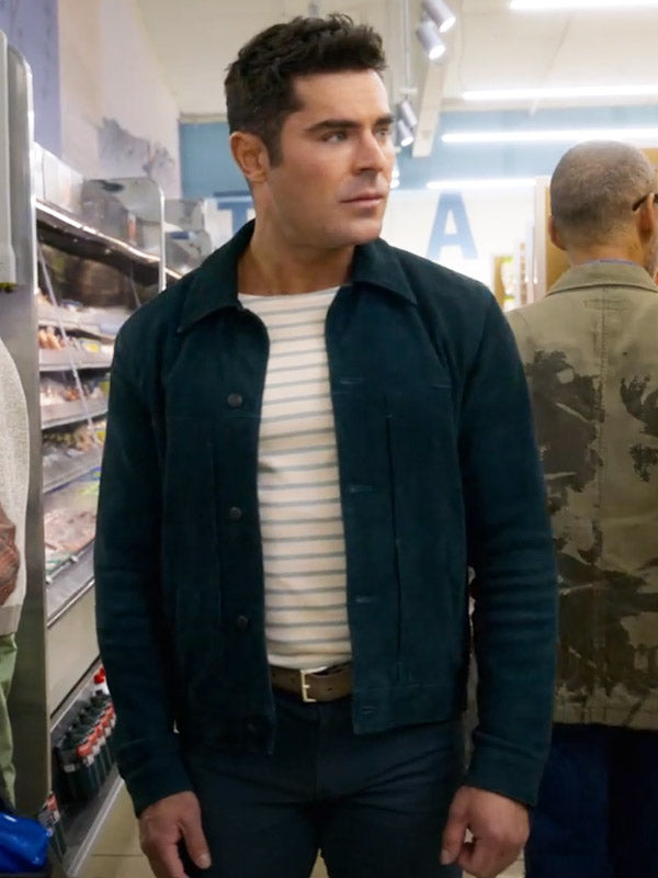 A Family Affair 2024 Zac Efron Suede Leather Jacket Daroosh