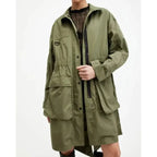 All Saints Milla Relaxed Fit Printed Parka Cotton Jacket Vintage Jacket