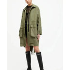 All Saints Milla Relaxed Fit Printed Parka Cotton Jacket Vintage Jacket