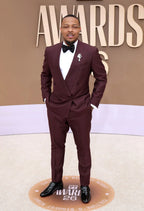 Shad Moss Bet Awards 2026 Burgundy Double Breasted Suit