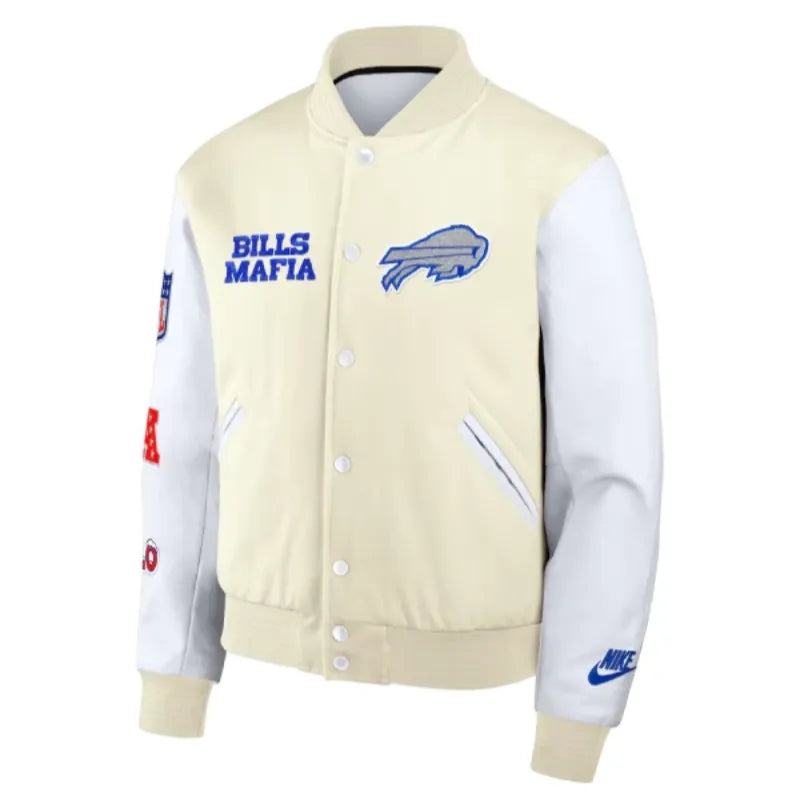 Nike Buffalo Bills Rivalries White Varsity Jacket