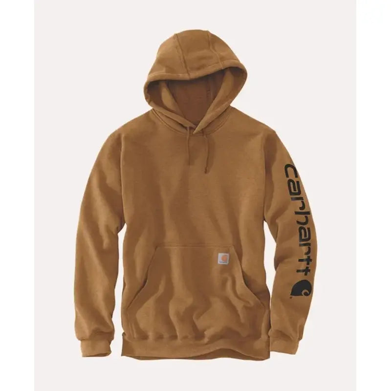 Carhartt Sleeve Logo Brown Pullover Hoodie