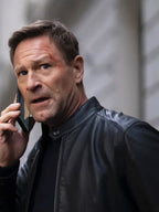 Chief Of Station 2024 Aaron Eckhart Black Leather Jacket Daroosh