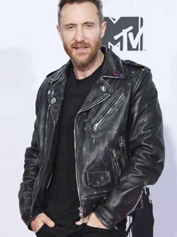 25th MTV Europe Music Awards David Guetta Leather Jacket Daroosh