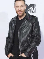 25th MTV Europe Music Awards David Guetta Leather Jacket Daroosh