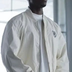 Damson Idris F1 2025 White Bomber Jacket