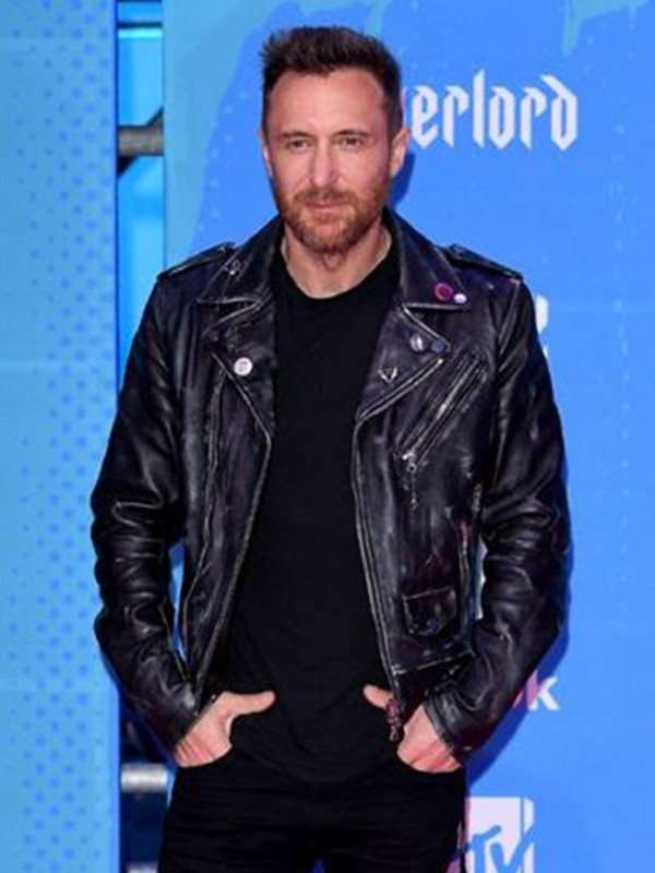 25th MTV Europe Music Awards David Guetta Leather Jacket Daroosh