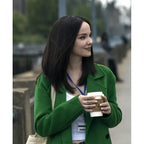 56 Days Dove Cameron Green Wool Coat