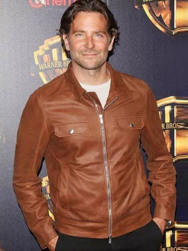 A Star Is Born Bradley Cooper Brown Leather Jacket Daroosh