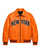 Josh Hart Knicks Leather Varsity Jacket