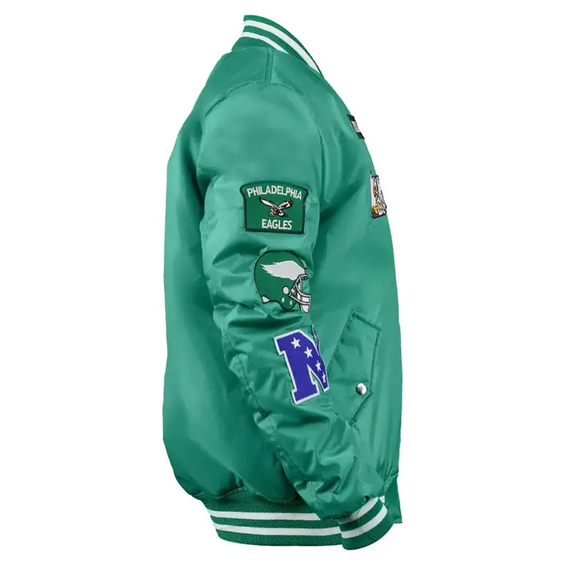 Philadelphia Eagles New Era x Alpha Green Bomber Jacket