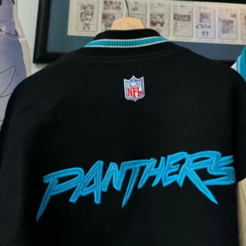 Cam Newton Carolina Panthers Black Varsity Jacket