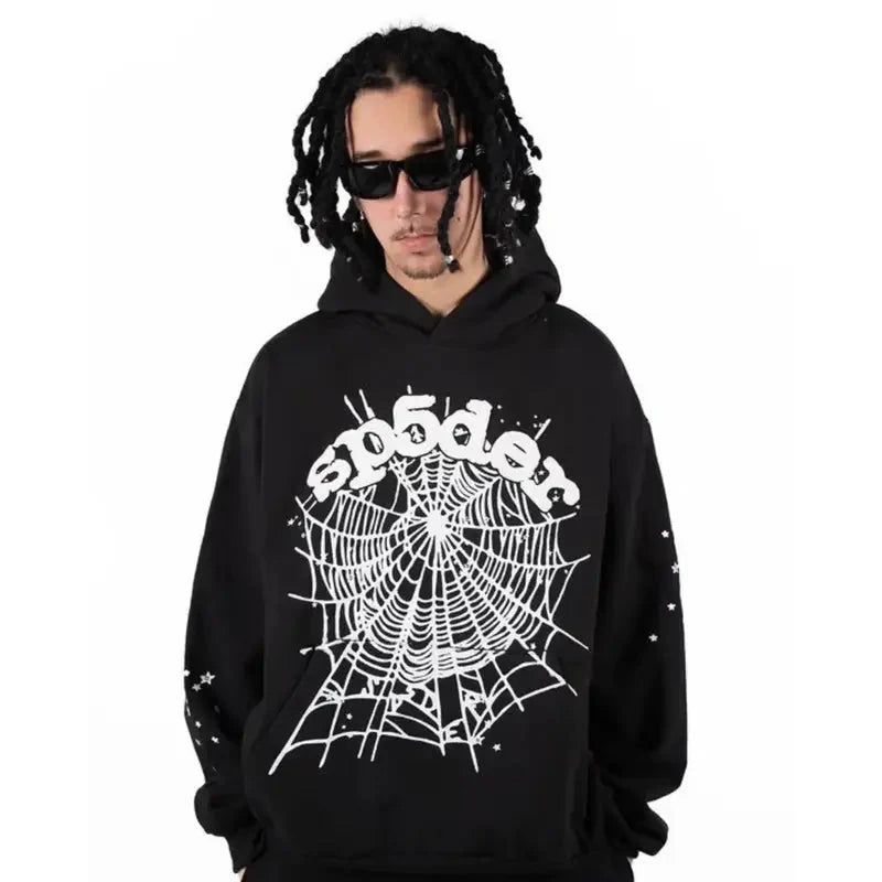 Sp5der OG Web Black Hoodie Daroosh