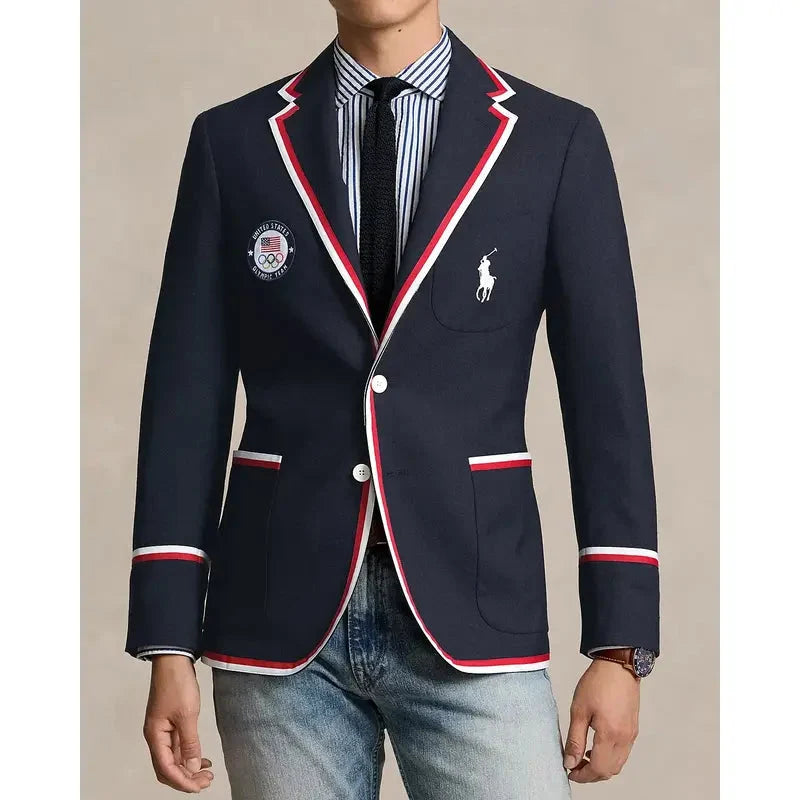 Polo Ralph Lauren Team USA Flagbearer 2024 Olympic White Blazer Vintage Jacket