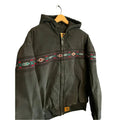Vintage 90s Carhartt Aztec Pattern Canvas Zip Hooded Jacket Daroosh