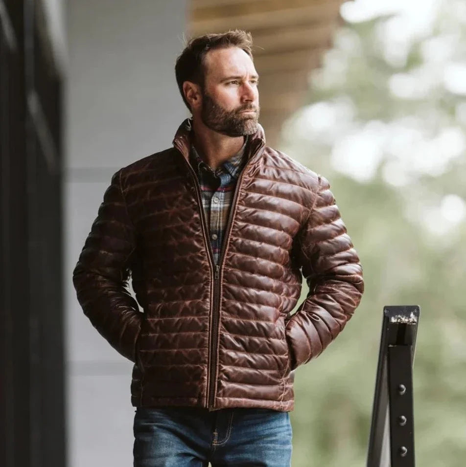 BRIDGER LEATHER DOWN JACKET Daroosh