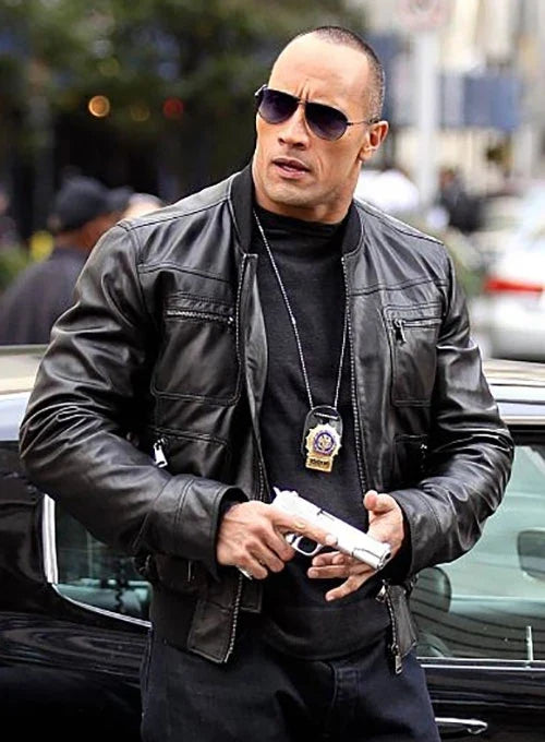 DWAYNE JOHNSON THE OTHER GUYS LEATHER JACKET Daroosh
