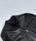 Mens Premium Black Biker Style Leather Jacket