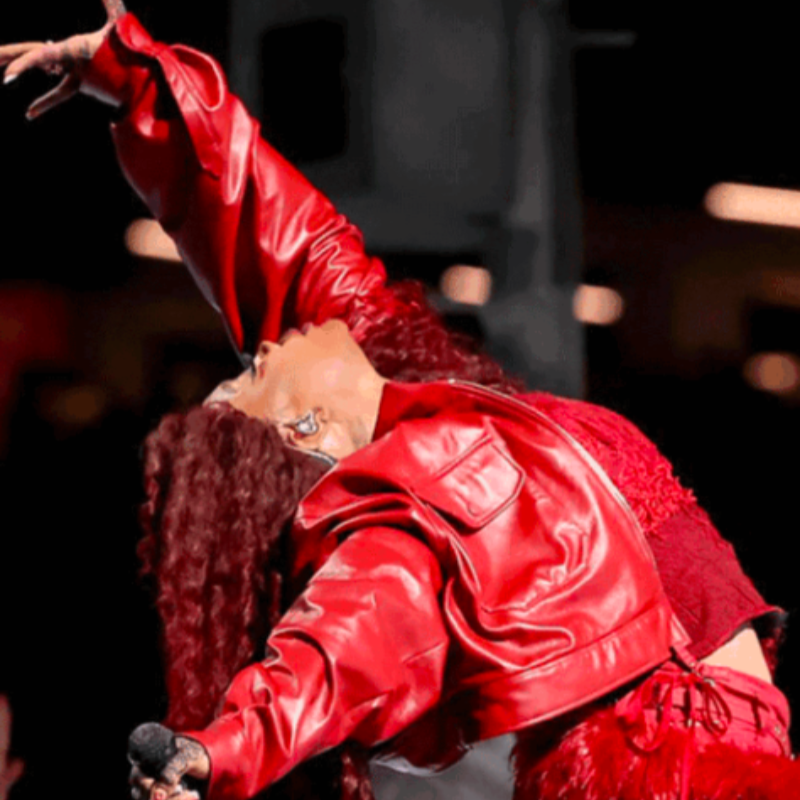Super Bowl Halftime Show 2025 Sza Red Leather Jacket