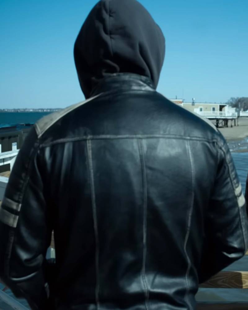 The Instigators 2024 Casey Affleck Black Leather Jacket Daroosh