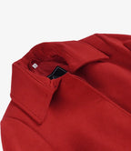 Womens Knee Length Red Wool Blend Coat
